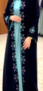 Abaya Koti Borka Dress, Dubai Cherry Embroidered