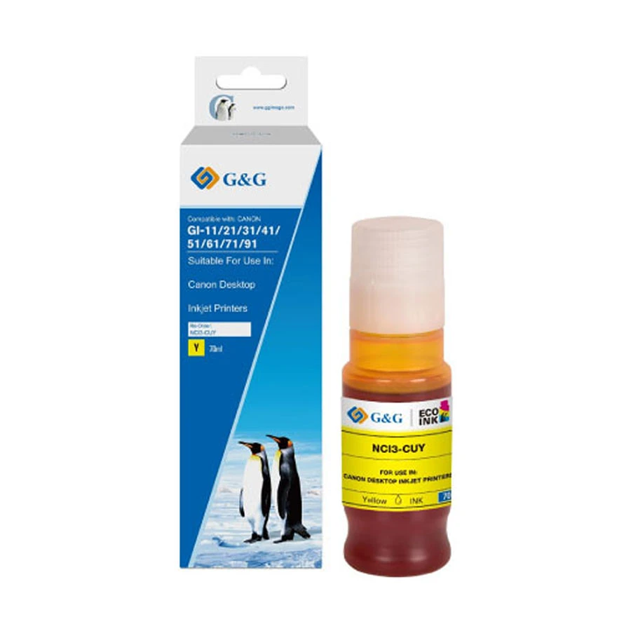 G&G GI-71 70ml Yellow Ink Bottle
