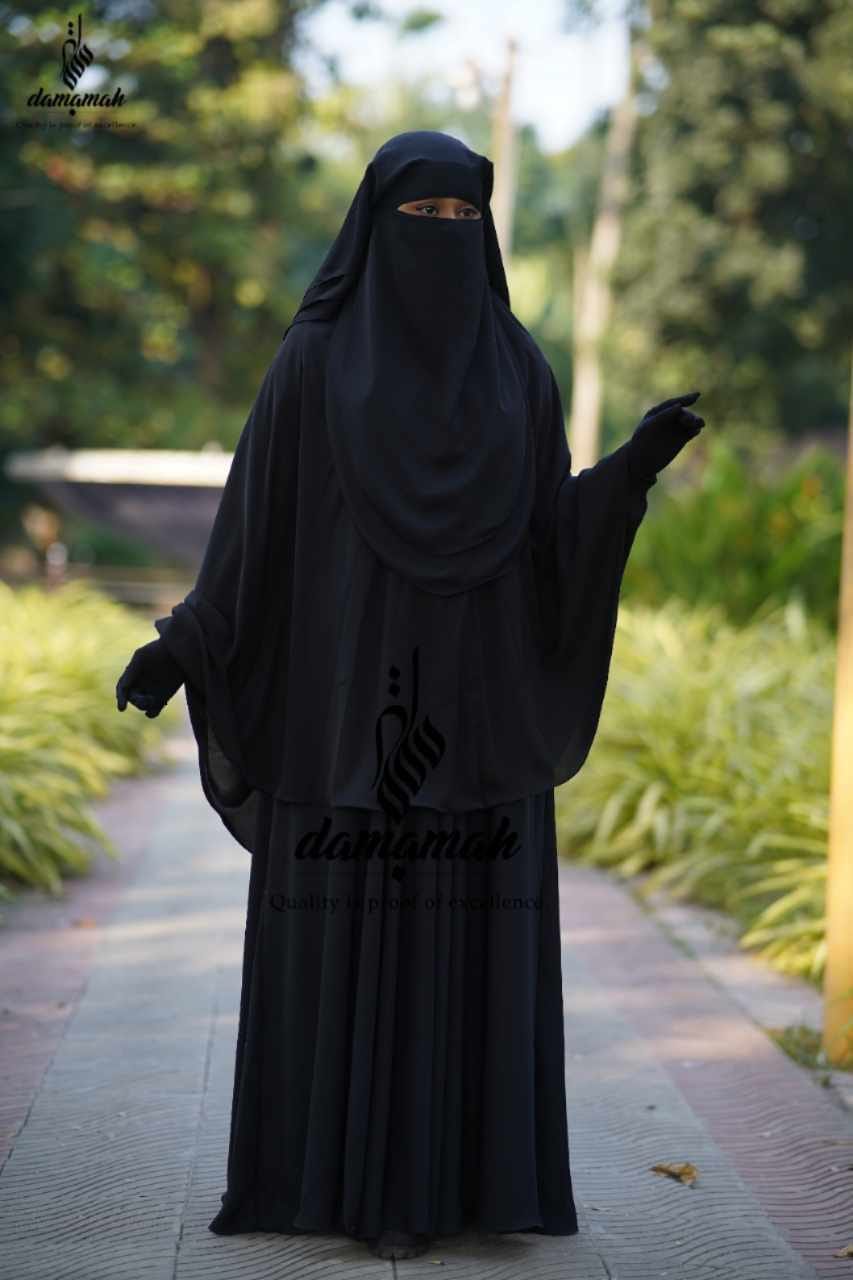 Muttaki Borka Set, 3 Pieces with Hijab and Nikab