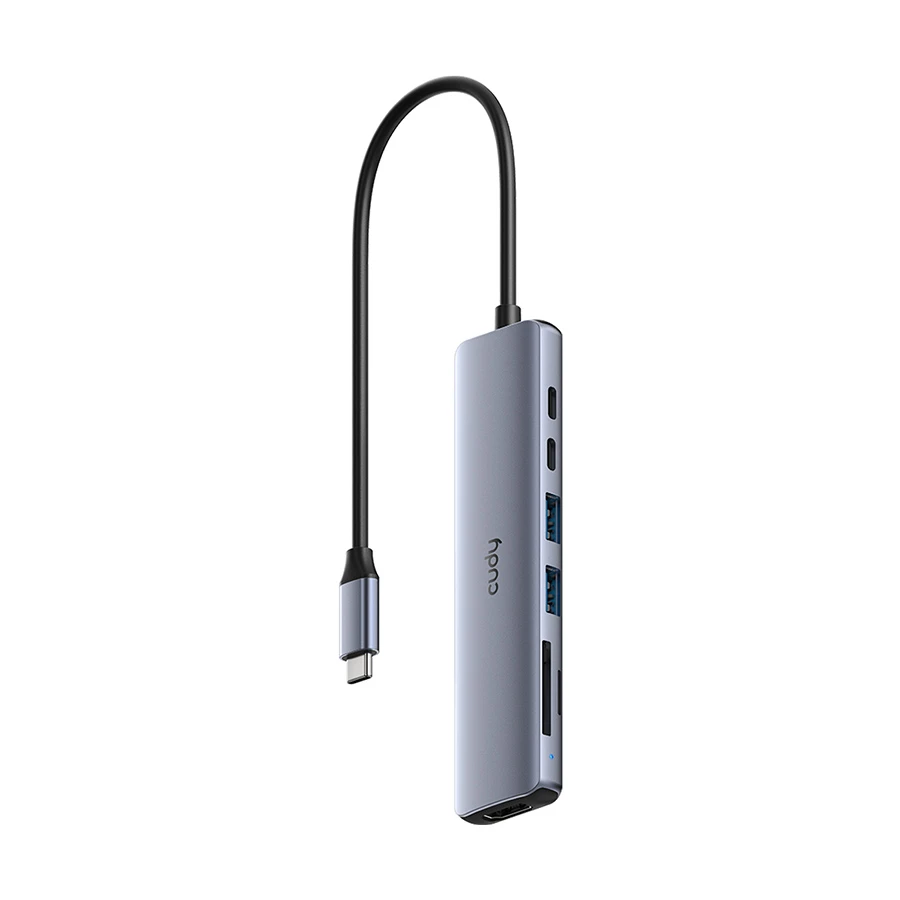 Cudy UH407 USB-C to HDMI, Dual USB 3.2, Type-C, PD, TF & SD Hub