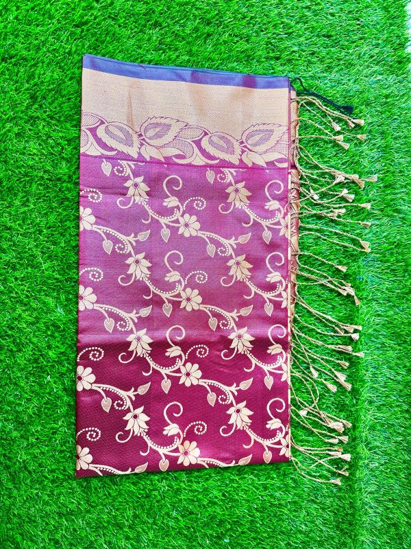 Zari and Gold Thread Katan Banarasi Saree without Blouse Piece