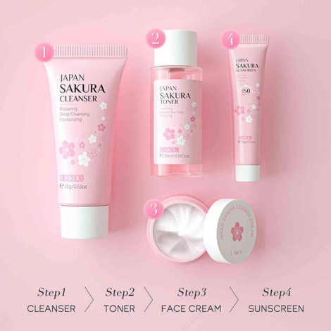 Laikou Japan Sakura Travel Kit 4 Pcs (China)