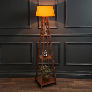 Wooden Tree Floor Lamp