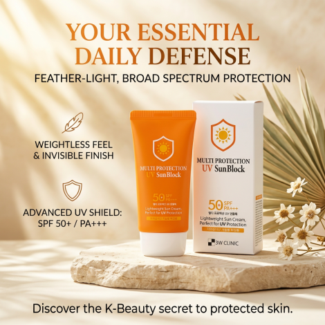 3W Clinic Multi Protection UV Sun Block SPF50 70ml (Korea)