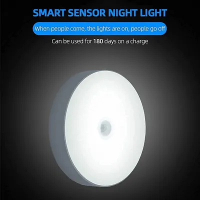 Wireless Motion Sensor LED Wall Night Light with USB Charging
