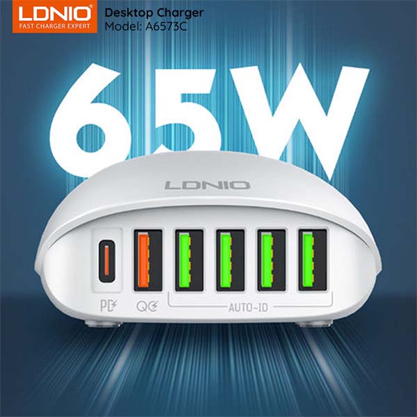 LDNIO (A6573C) Desktop USB Charger 65W