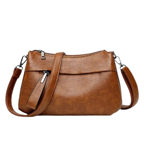 Crossbody bag atipasial leather (brown)