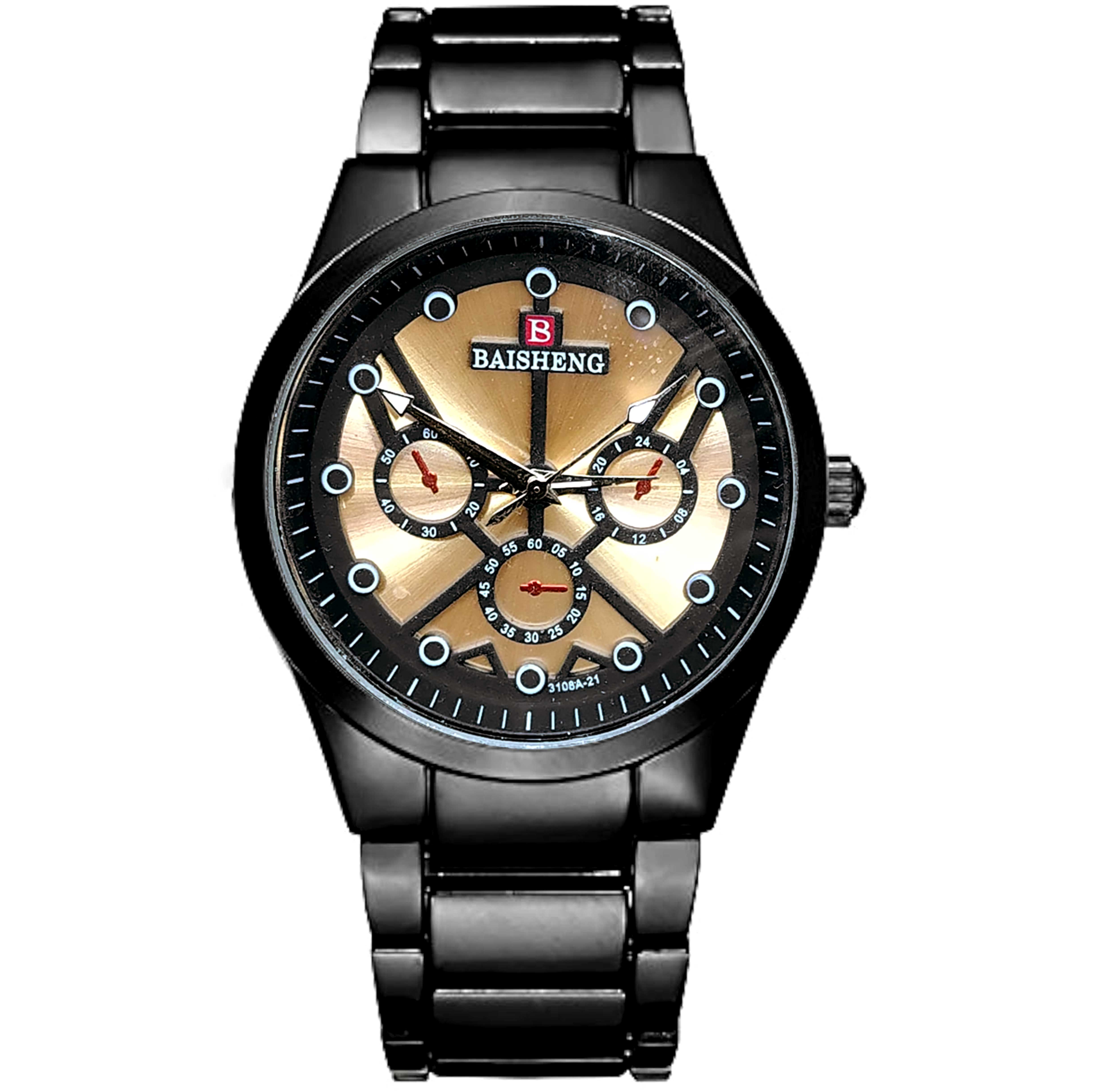 Baisheng Stainless Steel Analog Watch for Men & Boys