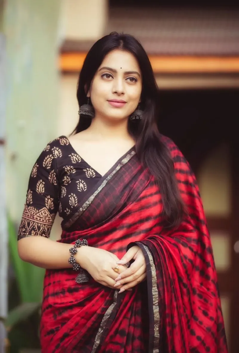 Chanduri Silk Digital Print Saree with Tassel, 6 Colours