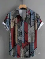 Men's Half Sleeve Micro Fabric Vertical Stripe Casual Shirt