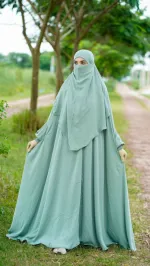 Jilbab Borka in Cherry Fabric, Free Size, 210 Gher