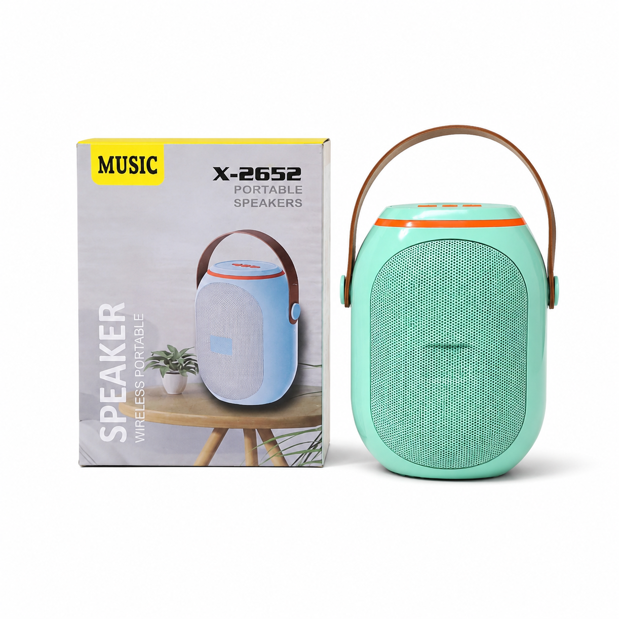 X-2652 Portable Wireless Bluetooth Speaker – Compact Mini Speaker with Powerful Clear Sound, Stylish Look & USB Charging for Home, Office & Travel
