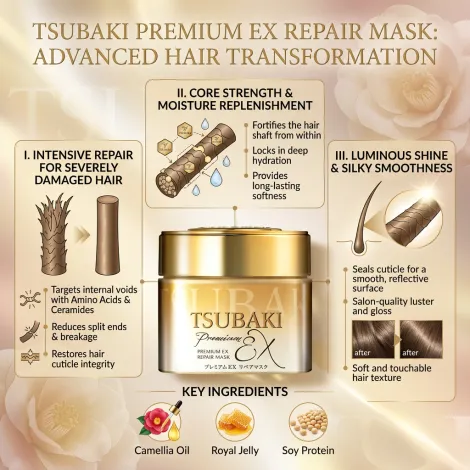 Tsubaki Premium Ex Repair Mask 180g (Japan)