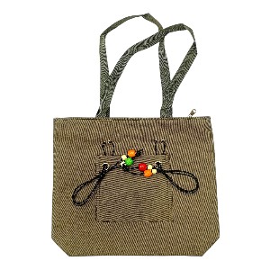 Beaded Boho Canvas Tote Bag