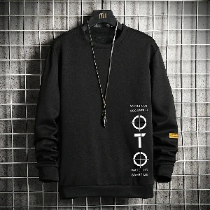 Men's Full Sleeve Sweatshirt- Black OTO