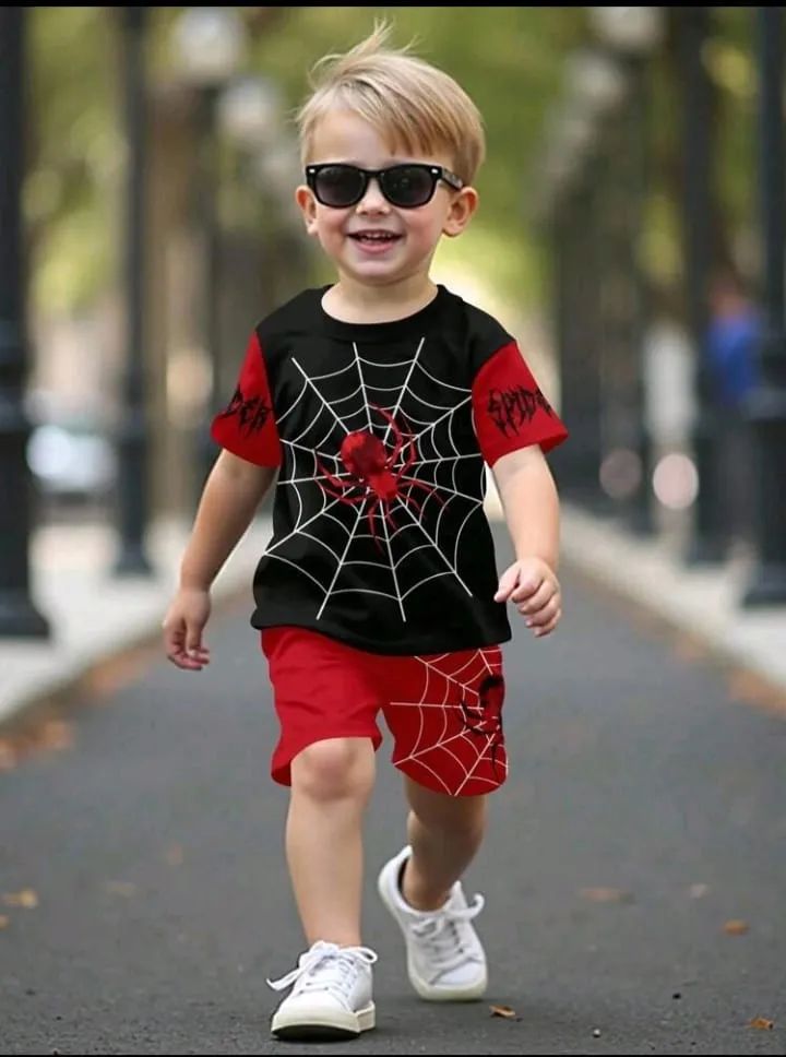 Boys' and Girls' Cotton T-Shirt Set, 160 GSM, 6 Months to 6 Years