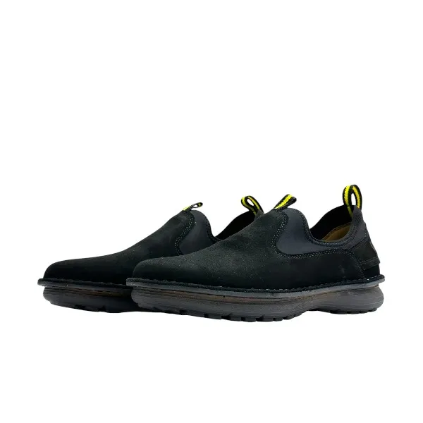 26074-Black Genuine leather breathable non-slip footwear soft sole Casual Shoes for men