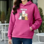 Premium Comfortable Printed Ladies Winter Hoodie