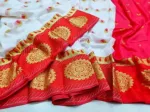 Full Body Zari Thread Saree in Silk Katan, 3 Colours