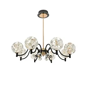 Qulik Modern Crystal Chandelier 8 Circle-shaped Hanging LED Ceiling Light (QL-3319-830-8)