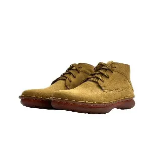26069-Brown high neck Genuine leather breathable non-slip footwear soft sole Casual Shoes for men