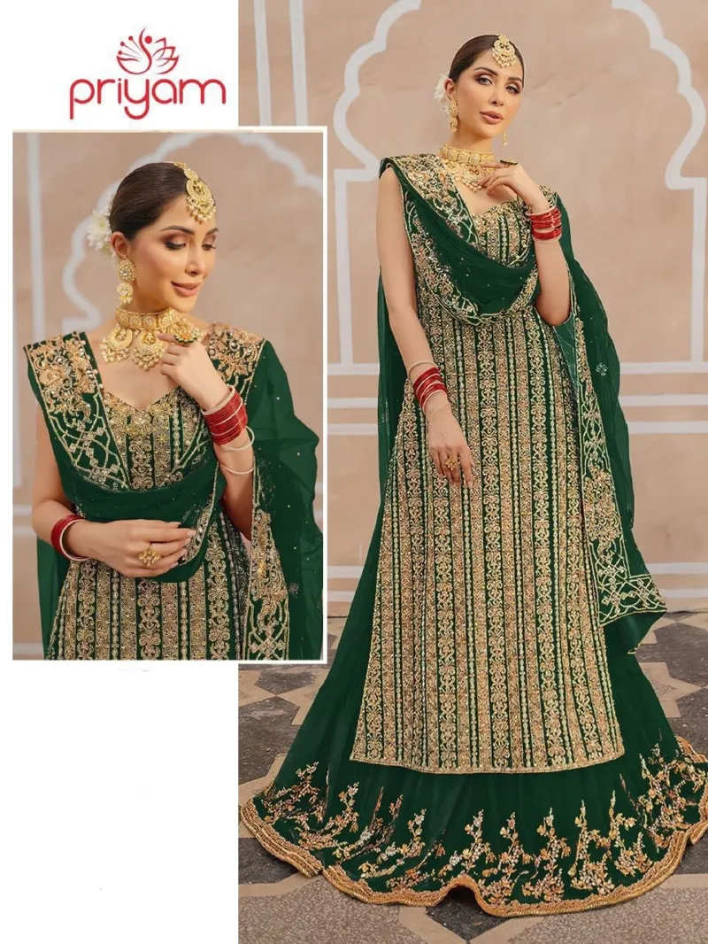 Women's Semi-Stitched Georgette Party Dress with Embroidered Skirt
