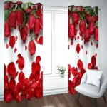 2 Piece 3D Print Premium curtain
