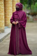 Zafran Fabric Borka with Karchupi Work, Sizes 50 to 56