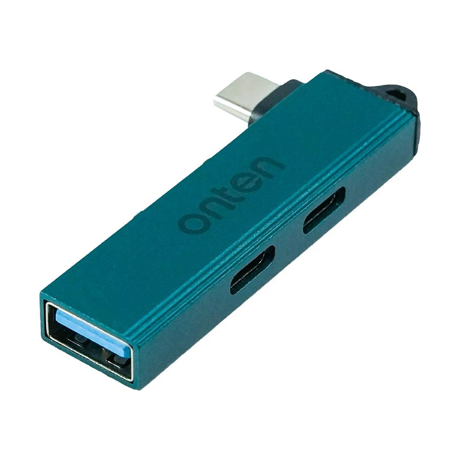Onten OTN-UC52S USB-C to USB-A & Dual USB-C Hub Crystal Teal