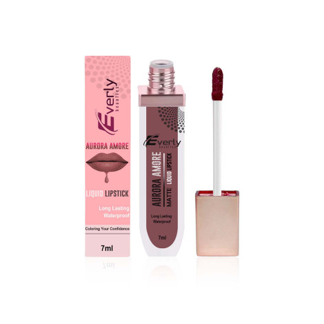 Everly Beauties Aurora Matte Liquid Lipstick - Almond Amour (China)