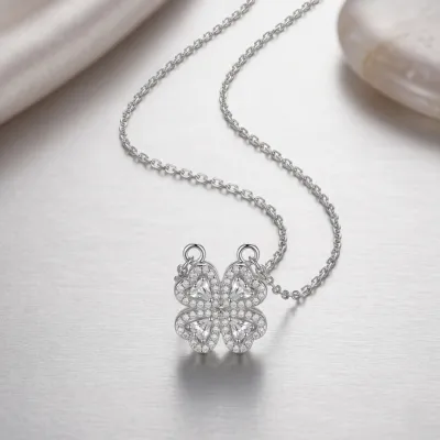 Love Heart Magnetic Pendant Chain Necklace