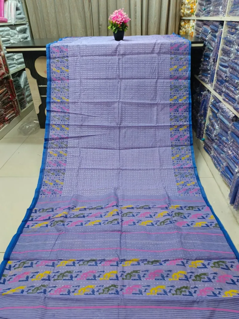 Half Silk Saree with Skin Print Work, No Blouse Piece