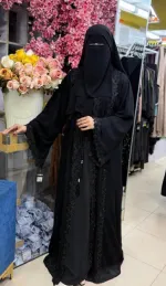 Lace Work Borka with Koti, Inner and Hijab, Ghera 200