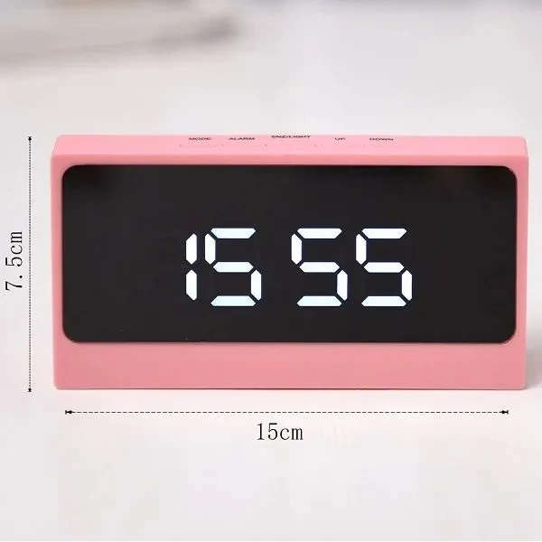 Digital Mirror LED Alarm Clock