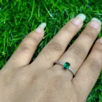 Sapphire Crystal Ring – Premium Silver Finish