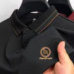 Men's Pique Polo Shirt with Sticker Logo, Sizes M to XXL