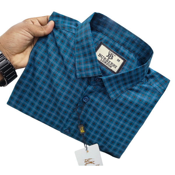 Men's Casual Cotton Full Sleeve Check Shirt