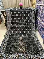 Women's Half Silk Skin Print Saree, 6 Colour Choices