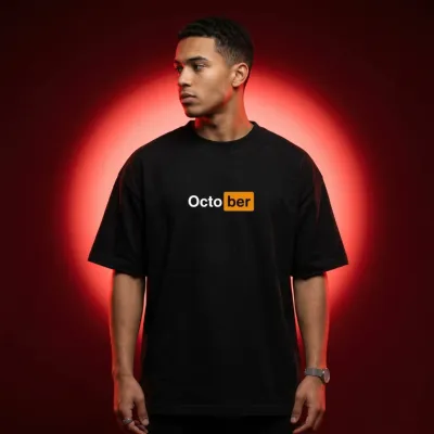 Men's Stylish Premium Drop Shoulder - Black