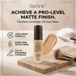 Technic Pro Finish Matte Fix Foundation 30ml - Beige (China)
