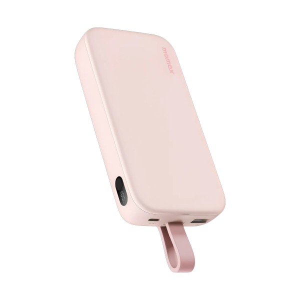 Momax PD5 20,000mAh 22.5W Power Bank with Type-C Cable – Pink