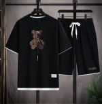 Men's 160 GSM Mesh Fabric Tee and Shorts Set in 6 Colours