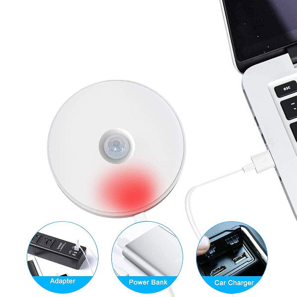 Wireless Motion Sensor Led Wall Night Light With Usb Charging Stick Lamp