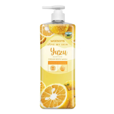 Watsons Love My Skin Yuzu Scented Cream Body Wash 1000ml (Malaysia)