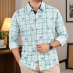 Pure Cotton Check Contrast Shirt