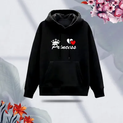 Premium Comfortable (Princess-Black) Ladies winter hoodie