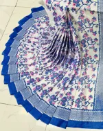 Half Silk Skin Print Saree, 12 Haath, No Blouse Piece