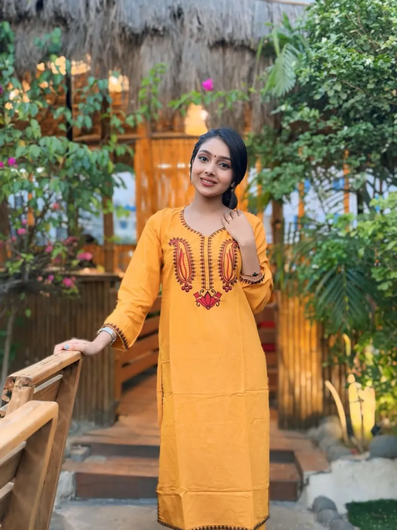 Women's Kolka Embroidery VIP Cotton Co-Ord Set, 6 Colours