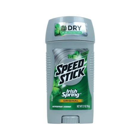 Irish Spring Speed Stick Original 24 HR Protection Deodorant 76g (USA)