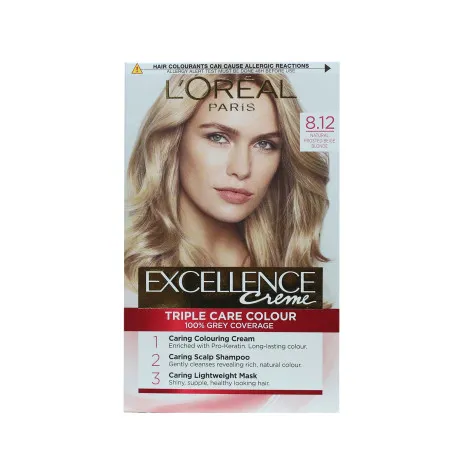 Loreal Hair Colour Excellence - 8.12 Natural Frosted Beige Blonde (Belgium)
